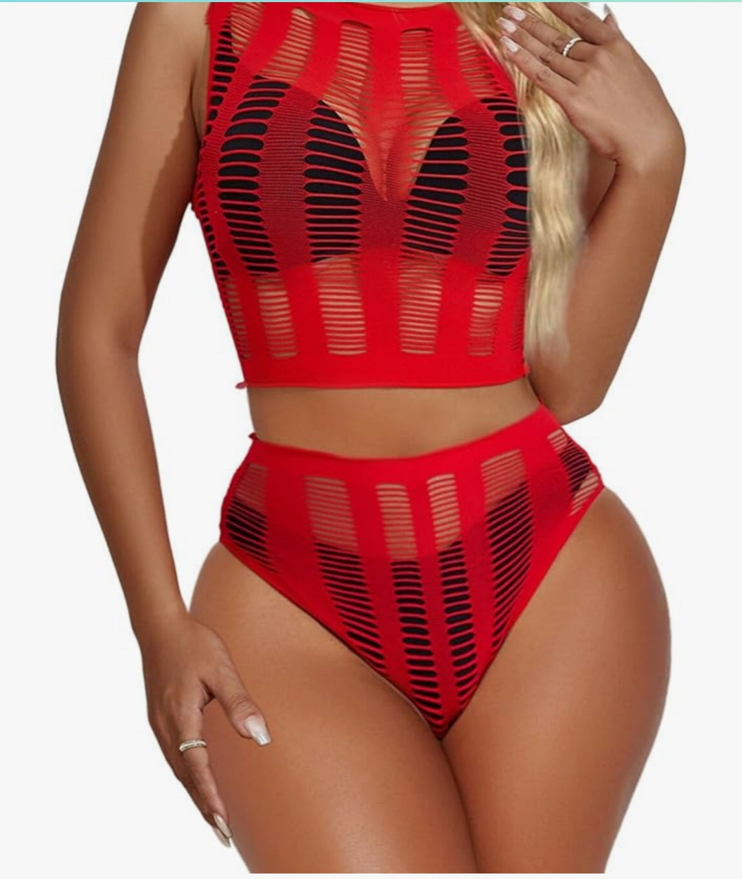 Fishnet Babydoll Bodysuit