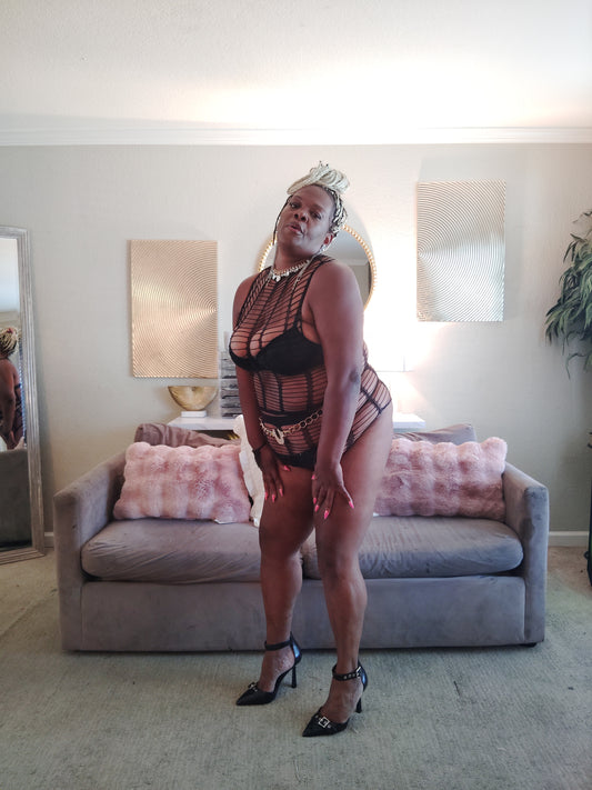 Fishnet Babydoll Bodysuit